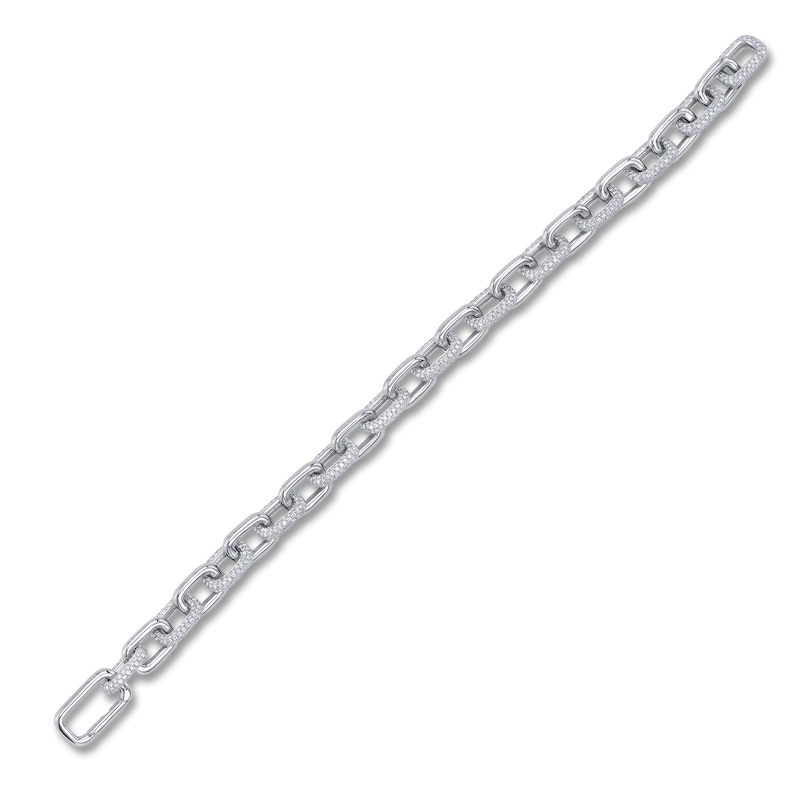 Main Image 1 of Shy Creation Diamond Chain Link Bracelet 3-1/2 ct tw 14K White Gold 7" J-SC55022811V2
