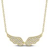 Thumbnail Image 1 of Shy Creation Diamond Micro Pavé Wings Necklace 1/6 ct tw 14K Yellow Gold 18&quot; J-SC36213135V2