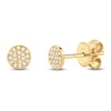 Thumbnail Image 2 of Shy Creation Diamond Circle Stud Earrings 1/20 ct tw 14K Yellow Gold J-SC55001148