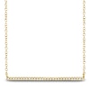 Thumbnail Image 1 of Shy Creation Diamond Horizontal Bar Necklace 1/20 ct tw 14K Yellow Gold 18" J-SC55001291