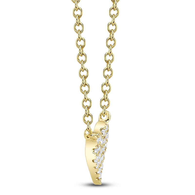 Main Image 2 of Shy Creation Diamond Heart Necklace 1/20 ct tw 14K Yellow Gold 18" J-SC55006733