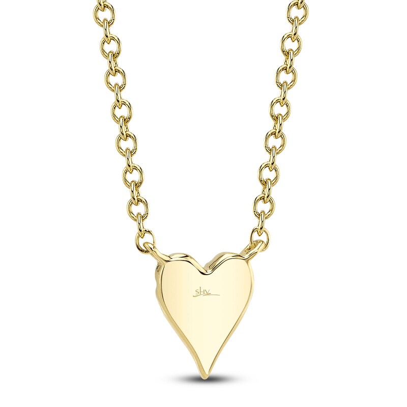 Main Image 3 of Shy Creation Diamond Heart Necklace 1/20 ct tw 14K Yellow Gold 18" J-SC55006733