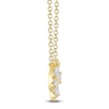 Thumbnail Image 3 of Shy Creation Pear-Shaped & Round-Cut Diamond Clover Necklace 3/8 ct tw 14K Yellow Gold 18" J-SC55019421