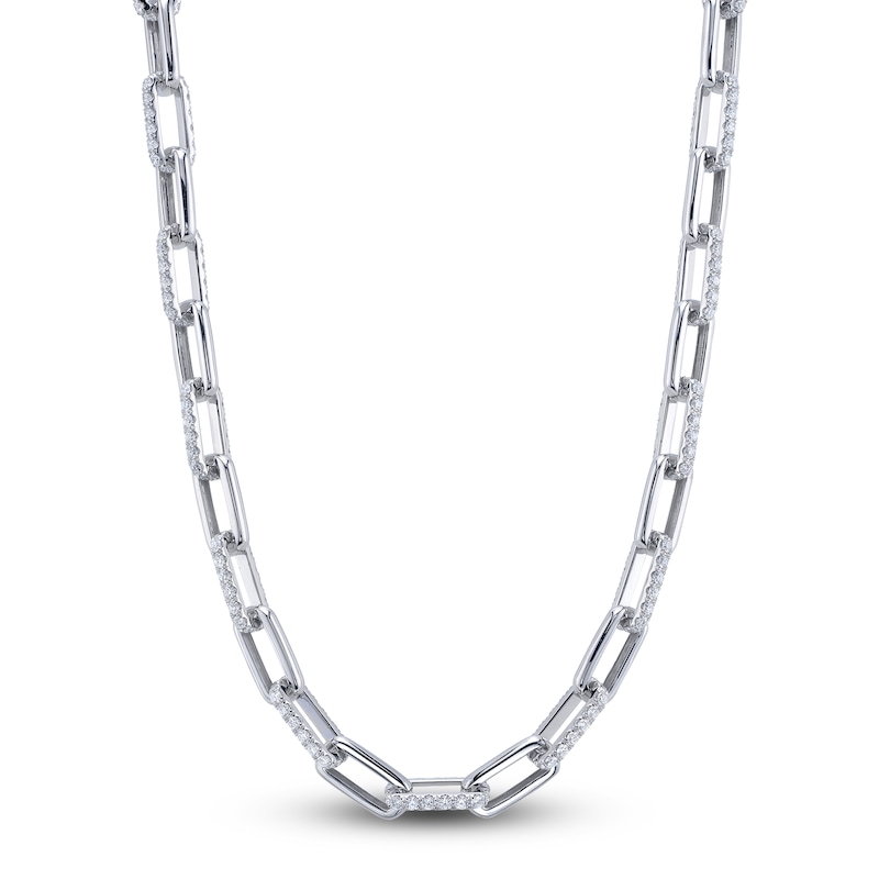 Main Image 2 of Shy Creation Diamond Link Necklace 12-1/3 ct tw 14K White Gold 18" J-SC55021877Z18