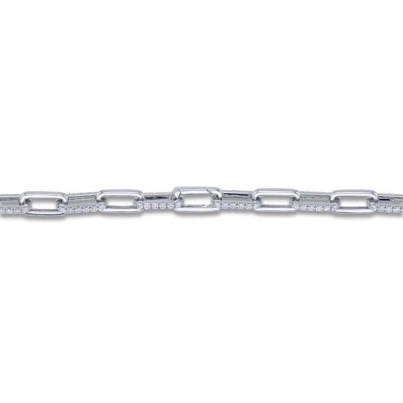 Main Image 3 of Shy Creation Diamond Link Necklace 12-1/3 ct tw 14K White Gold 18" J-SC55021877Z18