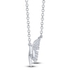 Thumbnail Image 2 of Shy Creation Diamond Butterfly Necklace 1/8 ct tw 14K White Gold 18" J-SC55024049