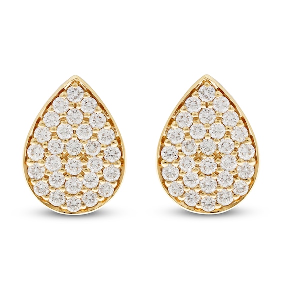 Crivelli Multi-Diamond Pear-Shaped Earrings 5/8 ct tw 18K Yellow Gold