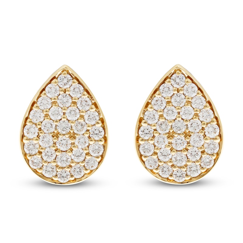 Main Image 1 of Crivelli Multi-Diamond Pear-Shaped Earrings 5/8 ct tw 18K Yellow Gold