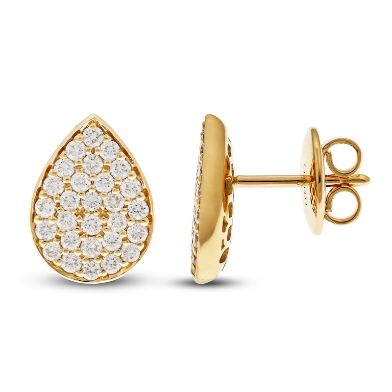 Main Image 3 of Crivelli Multi-Diamond Pear-Shaped Earrings 5/8 ct tw 18K Yellow Gold