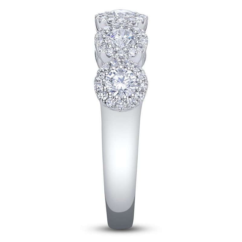 Main Image 3 of Shy Creation Diamond Five-Stone Halo Fashion Ring 5/8 ct tw 14K White Gold SC55002615Z7