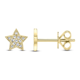 Shy Creation Diamond Star Stud Earrings 1/20 ct tw 14K Yellow Gold J-SC55001267