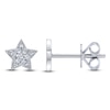 Thumbnail Image 1 of Shy Creation Diamond Star Stud Earrings 1/20 ct tw 14K White Gold J-SC55001302