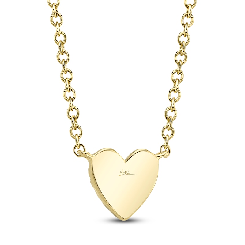 Main Image 2 of Shy Creation Diamond Heart Necklace 1/15 ct tw 14K Yellow Gold 18" J-SC55002133