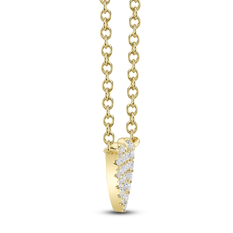 Main Image 3 of Shy Creation Diamond Heart Necklace 1/15 ct tw 14K Yellow Gold 18" J-SC55002133