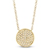 Thumbnail Image 1 of Shy Creation Diamond Circle Necklace 1/10 ct tw 14K Yellow Gold 18" J-SC55002399