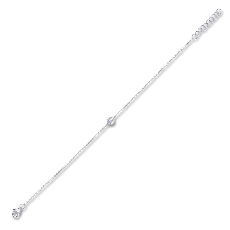 Main Image 2 of Shy Creation Diamond Circle Bracelet 1/20 ct tw 14K White Gold 7" J-SC55002641