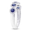 Thumbnail Image 2 of Shy Creation Natural Blue Sapphire & Diamond Halo Ring 1/5 ct tw 14K White Gold SC55002750Z7