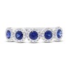 Thumbnail Image 3 of Shy Creation Natural Blue Sapphire & Diamond Halo Ring 1/5 ct tw 14K White Gold SC55002750Z7