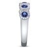 Thumbnail Image 5 of Shy Creation Natural Blue Sapphire & Diamond Halo Ring 1/5 ct tw 14K White Gold SC55002750Z7