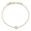 Thumbnail Image 1 of Shy Creation Diamond Accent Heart Bracelet 14K Yellow Gold 7&quot; J-SC55002977