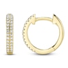 Thumbnail Image 1 of Shy Creation Diamond Huggie Hoop Earrings 1/10 ct tw 14K Yellow Gold J-SC55004582V4