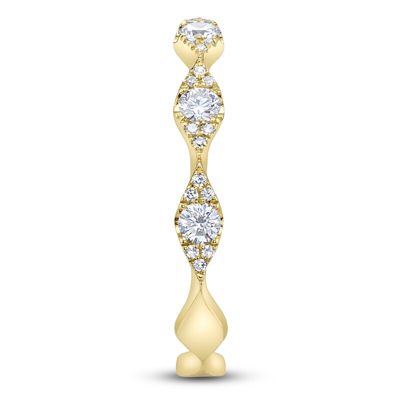Main Image 2 of Shy Creation Diamond Scalloped Ring 1/3 ct tw 14K Yellow Gold J-SC55005597Z7