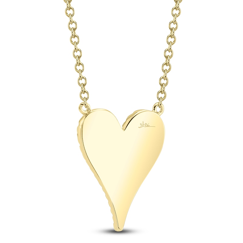 Main Image 2 of Shy Creation Diamond Heart Necklace 1/10 ct tw 14K Yellow Gold 18" J-SC55006926
