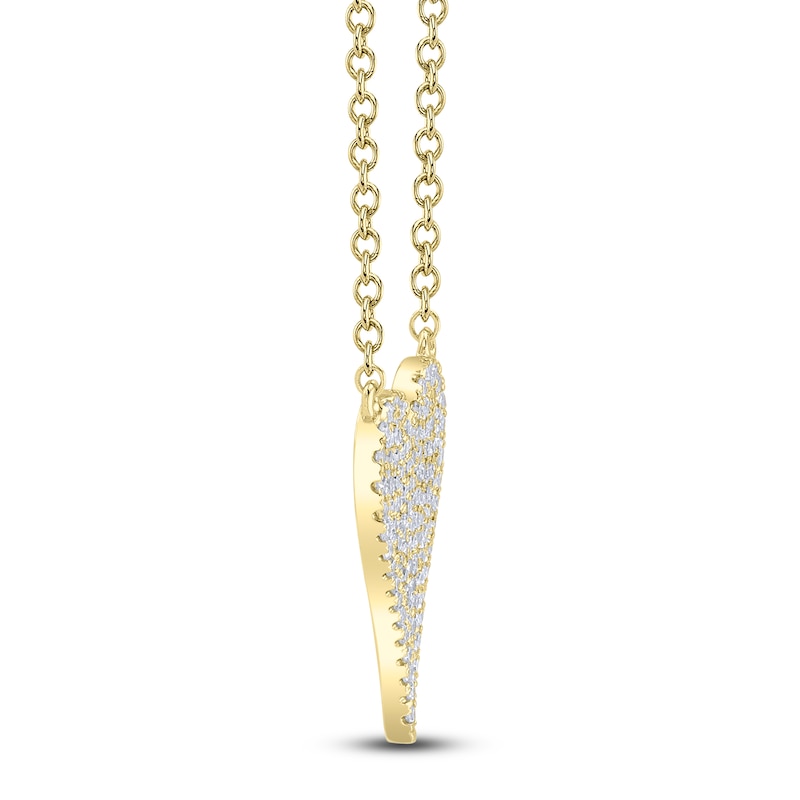 Main Image 3 of Shy Creation Diamond Heart Necklace 1/10 ct tw 14K Yellow Gold 18" J-SC55006926