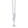 Thumbnail Image 3 of Shy Creation Diamond Heart Necklace 1/10 ct tw 14K White Gold 18" SC55006925