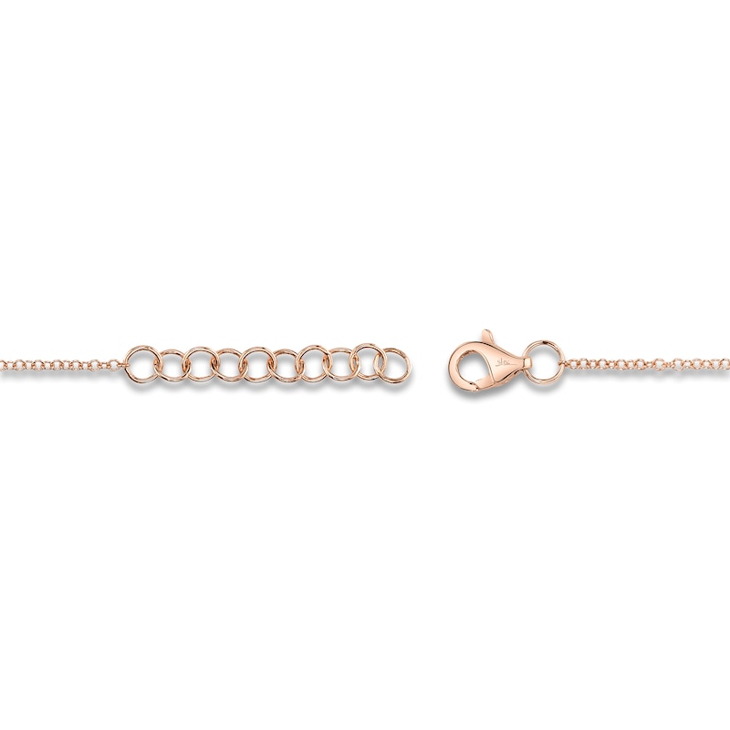 Main Image 3 of Shy Creation Diamond Heart Bracelet 1/20 ct tw 14K Rose Gold 7" J-SC55007635