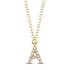 Thumbnail Image 1 of Shy Creation Diamond Accent Initial A Necklace 14K Yellow Gold 18" J-SC55007904-A