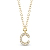Thumbnail Image 1 of Shy Creation Diamond Accent Initial C Necklace 14K Yellow Gold 18" J-SC55007904-C