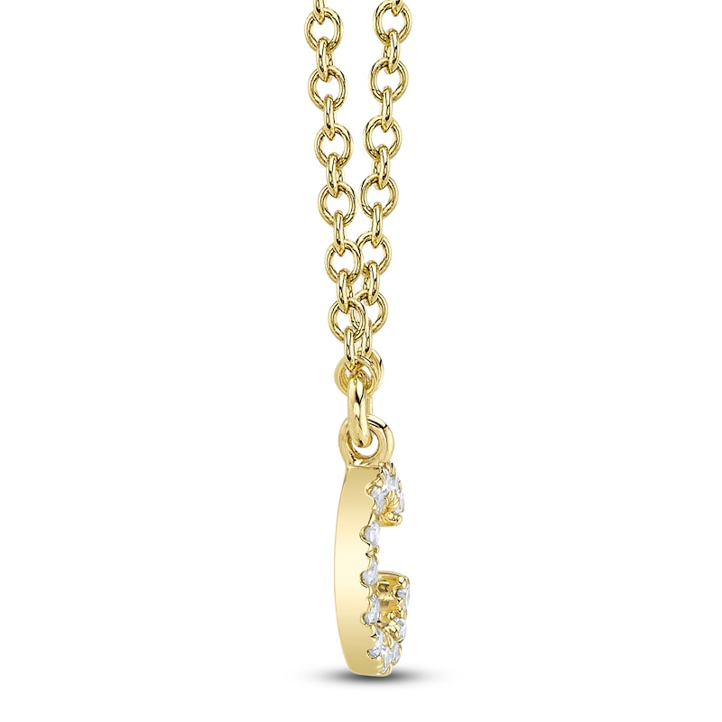 Main Image 2 of Shy Creation Diamond Accent Initial C Necklace 14K Yellow Gold 18" J-SC55007904-C