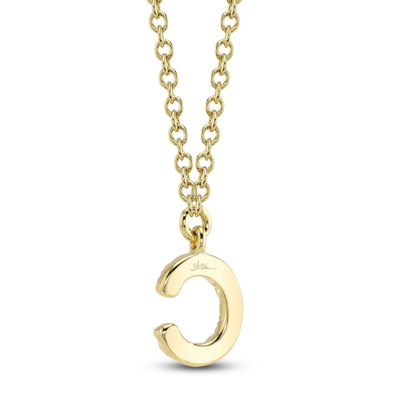 Main Image 3 of Shy Creation Diamond Accent Initial C Necklace 14K Yellow Gold 18" J-SC55007904-C