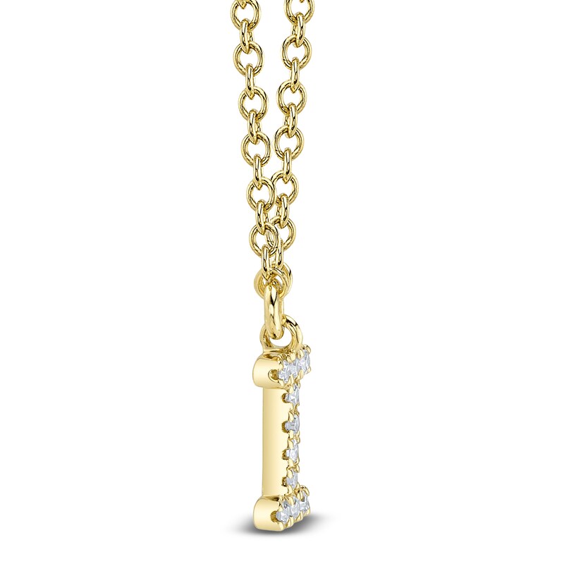 Main Image 2 of Shy Creation Diamond Accent Initial I Necklace 14K Yellow Gold 18" J-SC55007904-I