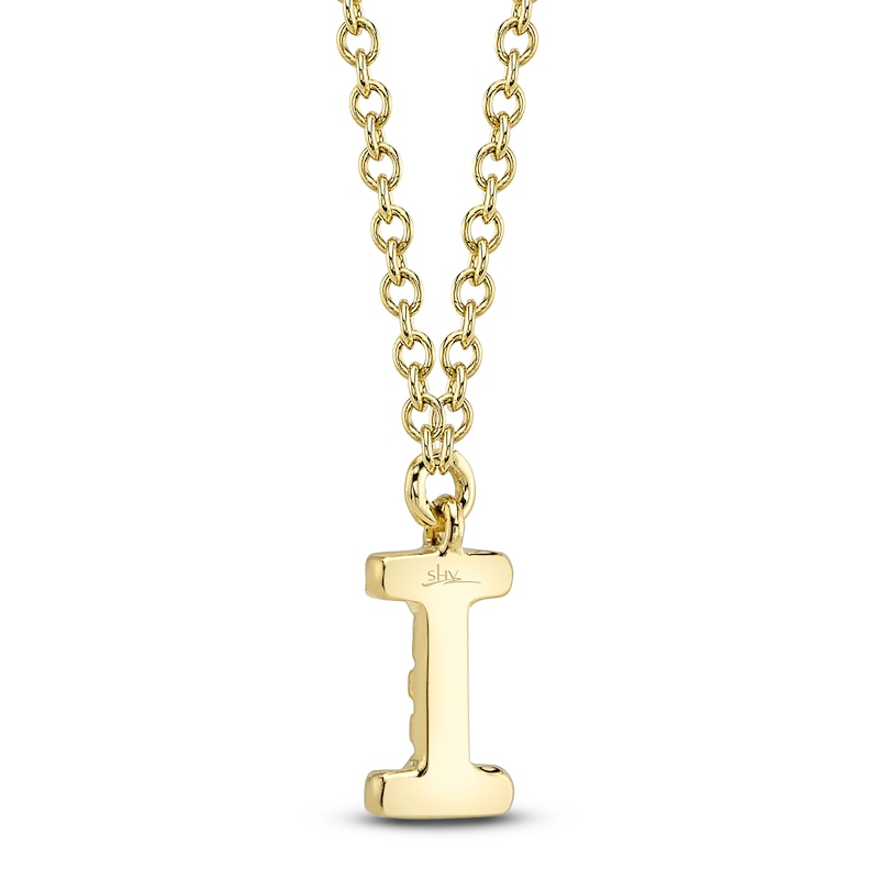 Main Image 3 of Shy Creation Diamond Accent Initial I Necklace 14K Yellow Gold 18" J-SC55007904-I
