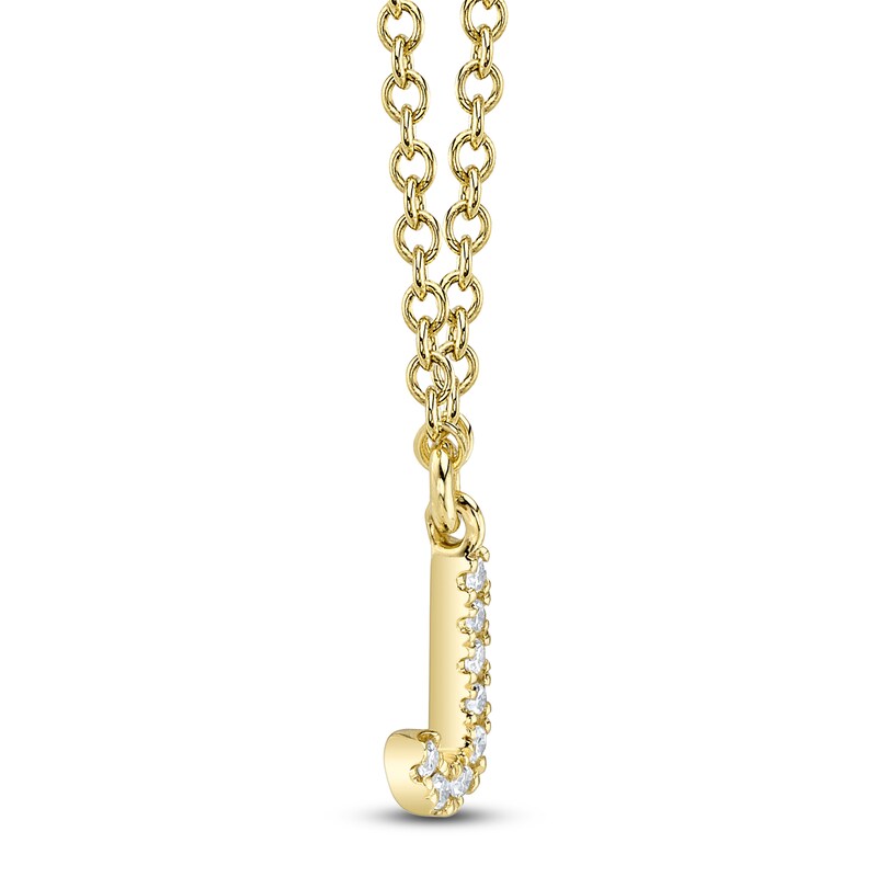 Main Image 2 of Shy Creation Diamond Accent Initial J Necklace 14K Yellow Gold 18" J-SC55007904-J