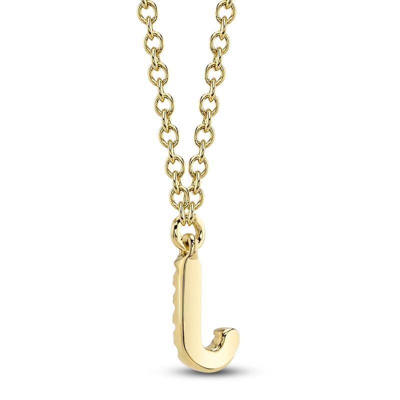 Main Image 3 of Shy Creation Diamond Accent Initial J Necklace 14K Yellow Gold 18" J-SC55007904-J