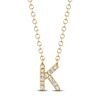 Thumbnail Image 1 of Shy Creation Diamond Initial K Necklace 1/20 ct tw 14K Yellow Gold 18" J-SC55007904-K