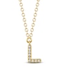 Thumbnail Image 1 of Shy Creation Diamond Accent Initial L Necklace 14K Yellow Gold 18" J-SC55007904-L