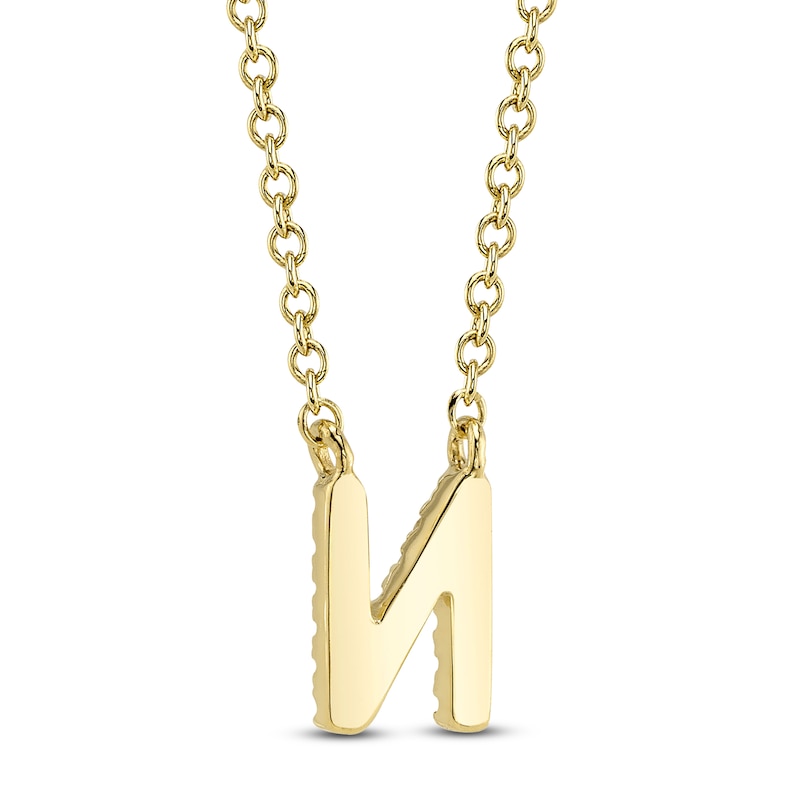 Main Image 3 of Shy Creation Diamond Initial N Necklace 1/20 ct tw 14K Yellow Gold 18" J-SC55007904-N