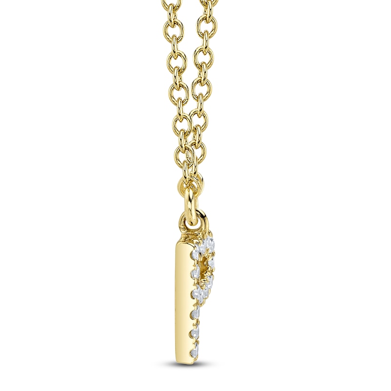 Main Image 2 of Shy Creation Diamond Accent Initial P Necklace 14K Yellow Gold 18" J-SC55007904-P