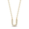Thumbnail Image 1 of Shy Creation Diamond Accent Initial U Necklace 14K Yellow Gold 18" J-SC55007904-U