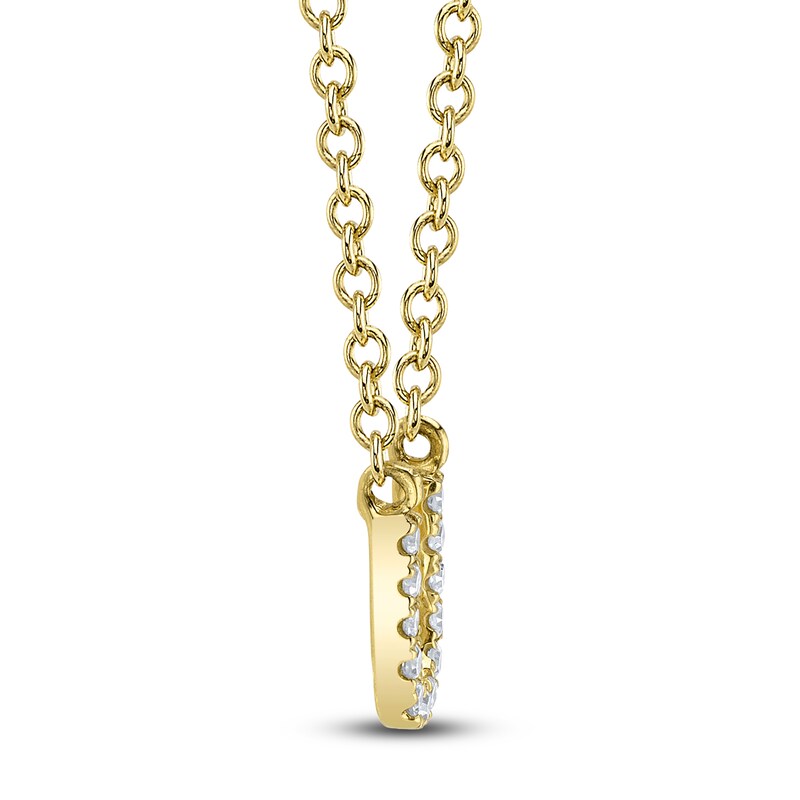 Main Image 2 of Shy Creation Diamond Accent Initial U Necklace 14K Yellow Gold 18" J-SC55007904-U