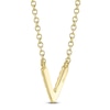 Thumbnail Image 3 of Shy Creation Diamond Accent Initial V Necklace 14K Yellow Gold 18" J-SC55007904-V