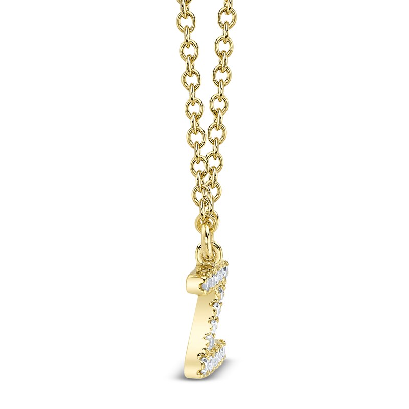 Main Image 2 of Shy Creation Diamond Accent Initial Z Necklace 14K Yellow Gold 18" J-SC55007904-Z