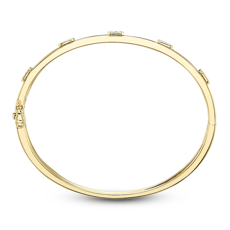 Main Image 2 of Shy Creation Multi-Diamond Bangle Bracelet 3/8 ct tw 14K Yellow Gold J-SC55009506ZS