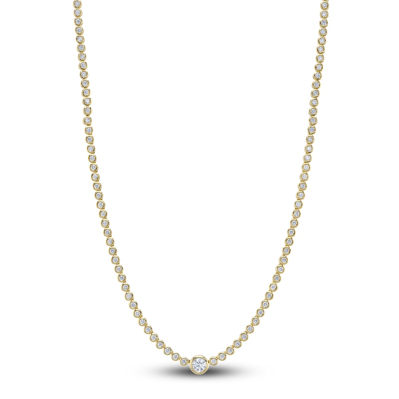 Main Image 2 of Shy Creation Diamond Bezel-Set Choker Necklace 2-3/4 ct tw 14K Yellow Gold 18" J-SC55024503