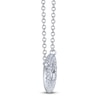 Thumbnail Image 2 of Shy Creation Diamond Sideways Oval Necklace 1/5 ct tw 14K White Gold 18" J-SC55024586