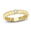 Thumbnail Image 1 of Shy Creation Diamond Solitaire Bezel Rope-Twist Ring 1/20 ct tw 14K Yellow Gold SC55024826Z7